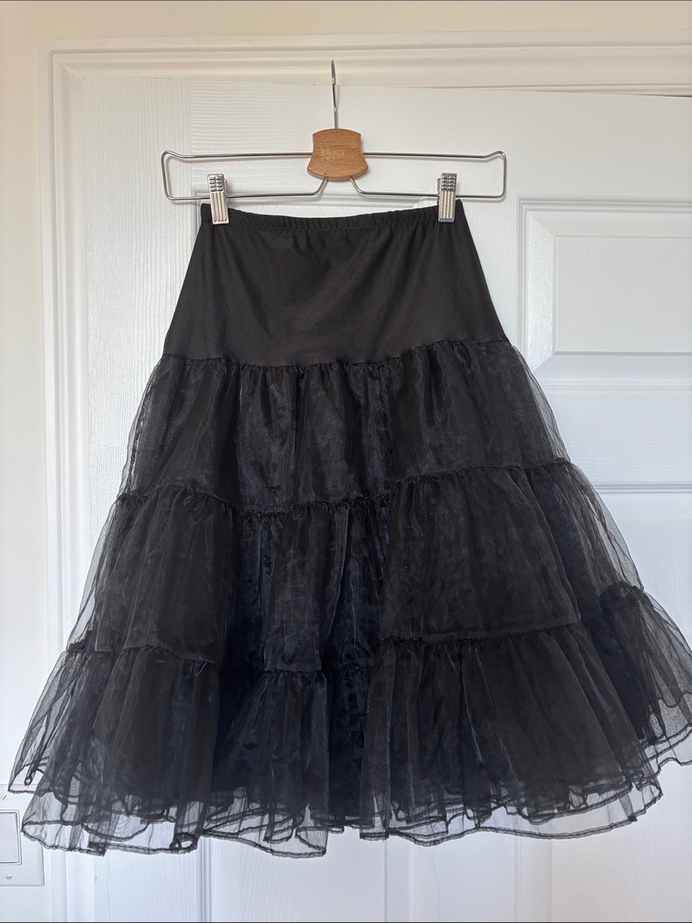 Grace Karin black knee-length petticoat skirt - size S